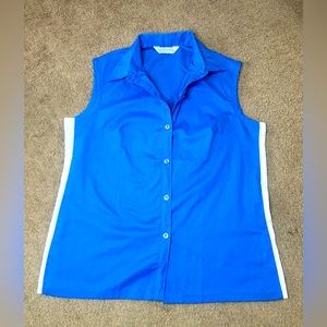 Miss Fashionality Button Up Sleeveless Top Size 9/10